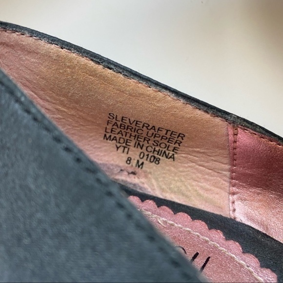 Sam and Libby • Ever After Black Satin Buckle Heels - Picture 4 of 8